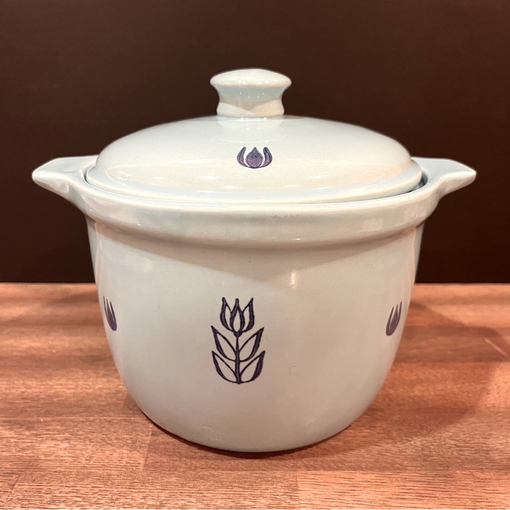 Vintage Cronin Blue Tulip 8.5 inch Baking Casserole